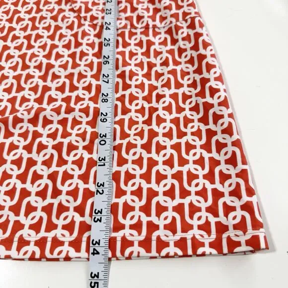 Jude Connally Mary Pat Dress M Small Orange Pink White Pockets Sleeveless - Picture 8 of 8